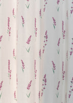 Fields of Lavender floral prints 100% cotton curtain for living room - Room darkening - Lavender - Single Panel