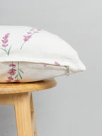 Fields of Lavender floral Printed 100% cotton cushion cover for sofa - Lavender