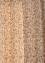 French Farmhouse floral print 100% cotton curtain for Living room & Bed Room - Room darkening - Beige & Blue - Single Panel