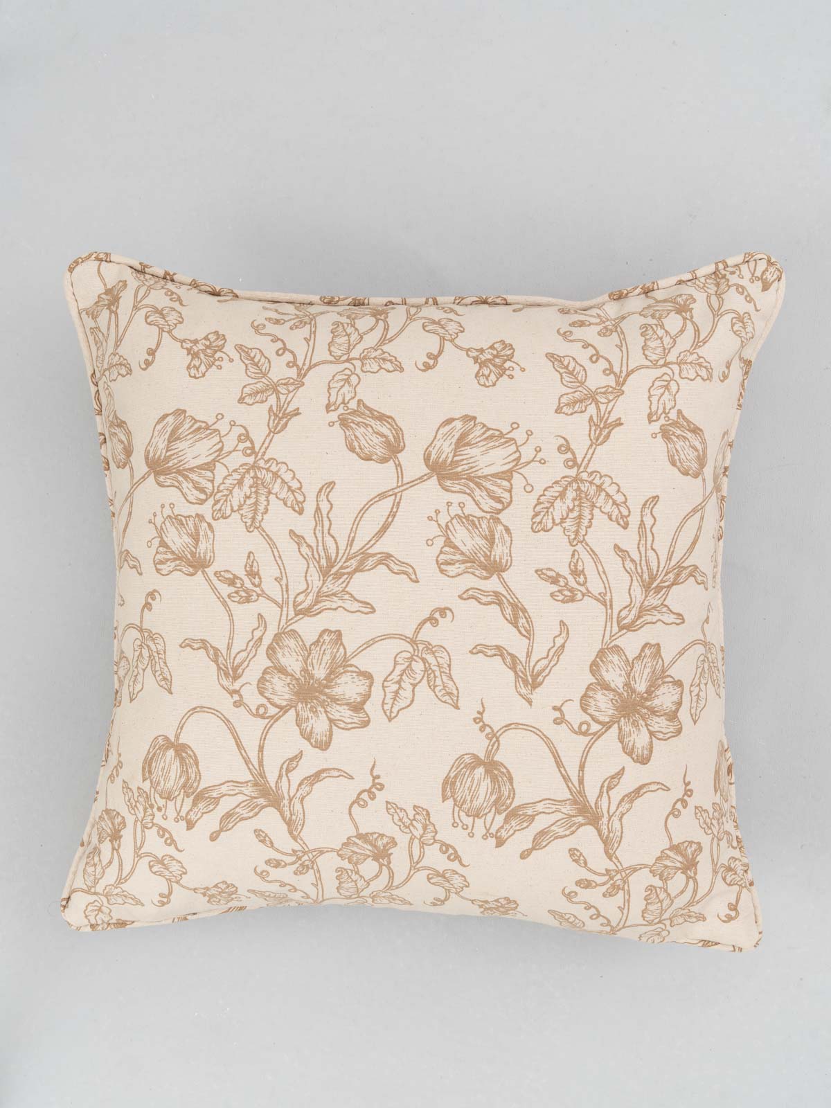 French Farmhouse floral prints 100% cotton cushion cover for Livingroom - Beige, Blue