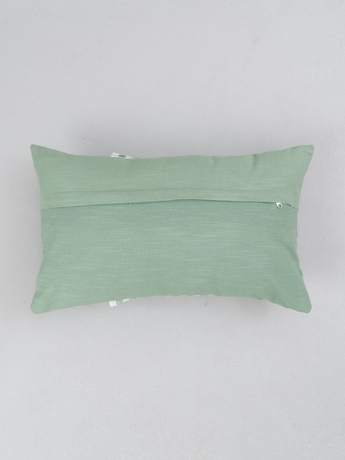 Gingham Cotton 100% cotton geometric cushion cover for sofa - Sage Green