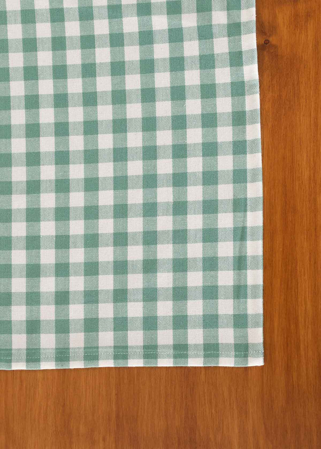 Gingham checks geometric prints 100% cotton table cloth for 4 seater, 6 seater, 8 seater for dining table- Sage Green