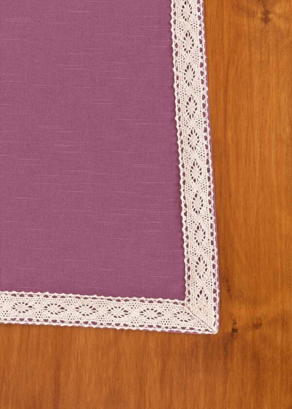 Solid colors with lace border 100% cotton table cloth for 4 seater, 6 seater, 8 seater dining table