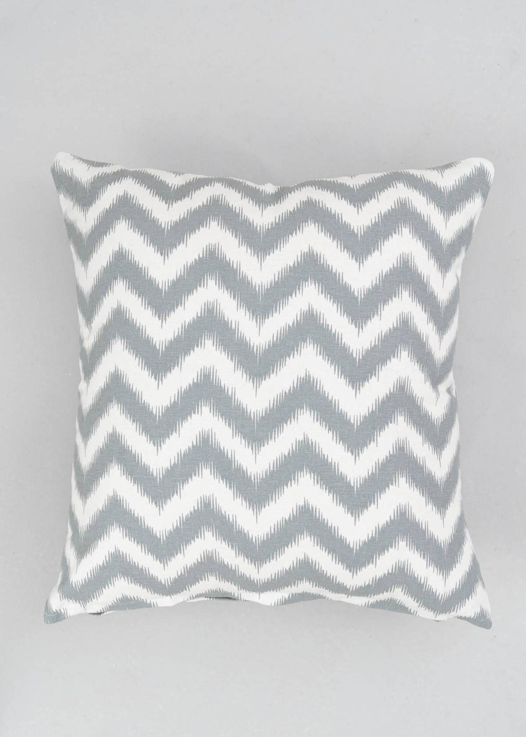 Ikat Chevron Geometric prints 100% cotton cushion cover for sofa - Grey, Nile Blue, Yellow