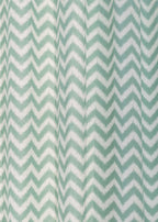 Ikat Chevron geometric prints 100% cotton curtain for Living Room & Bed Room - Room darkening - Grey, Yellow, Nile Blue - Single Panel