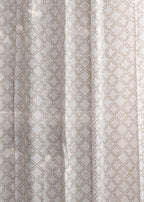 Lattice geometric 100% cotton Sheer curtain for Living room & bedroom - Light filtering - Walnut Grey - Single panel