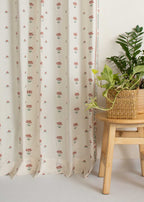Lotus Pond minimal prints 100% cotton curtain for living room - Room darkening - Single panel