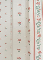 Lotus Pond minimal prints 100% cotton curtain for living room - Room darkening - Single panel