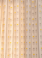 Mudline ethnic Printed 100% cotton curtain for living room - Room darkening - Mustard - Single Panel