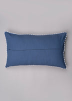 Royal Gallery geometric prints with floral lace 100% cotton cushion cover for sofa - Multicolor