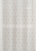 Sacred Waters floral printed 100% cotton Sheer curtain for Living room - Light filtering - Multicolor - Single Panel