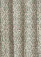 Spice Route geometric printed 100% cotton curtain for bed room - Room darkening - Multicolor - Single Panel
