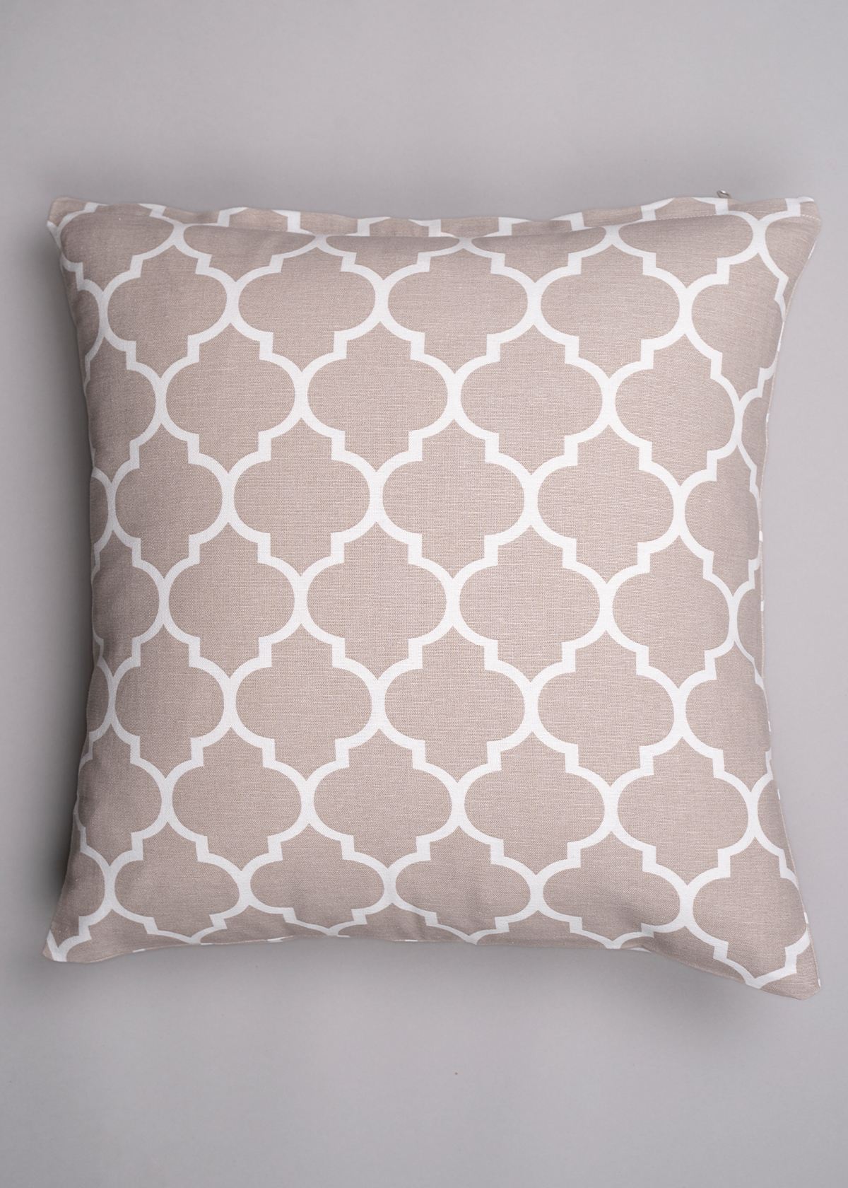 Reverse Trellis geometric prints 100% cotton cushion cover for Living Room - Royal Blue, Walnut Grey