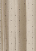 Tulsi ethnic printed linen cotton curtain for Living room & bedroom - Room darkening  - Beige - Single panel