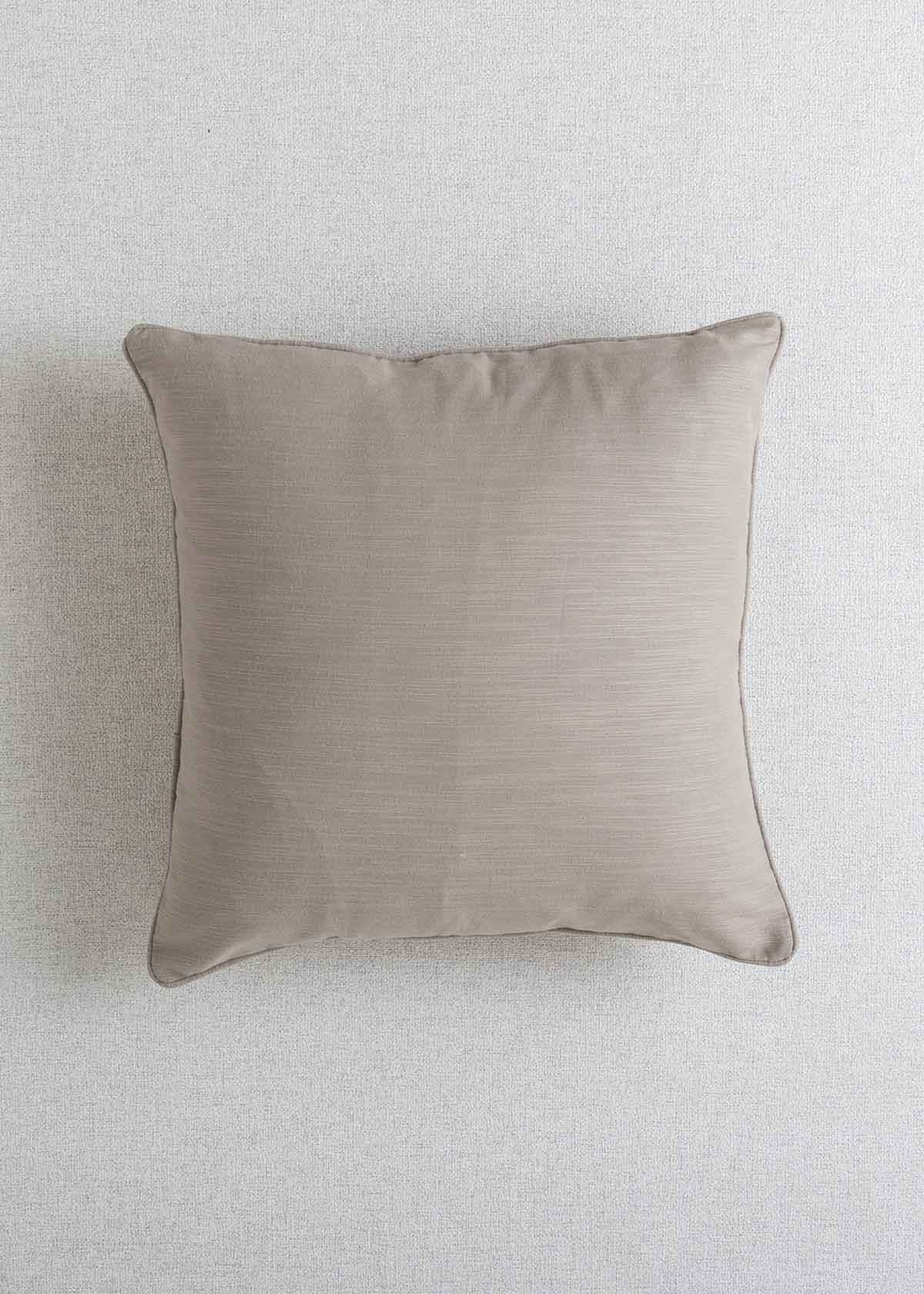 Solid 100% cotton plain cushion cover for sofa - Walnut Grey