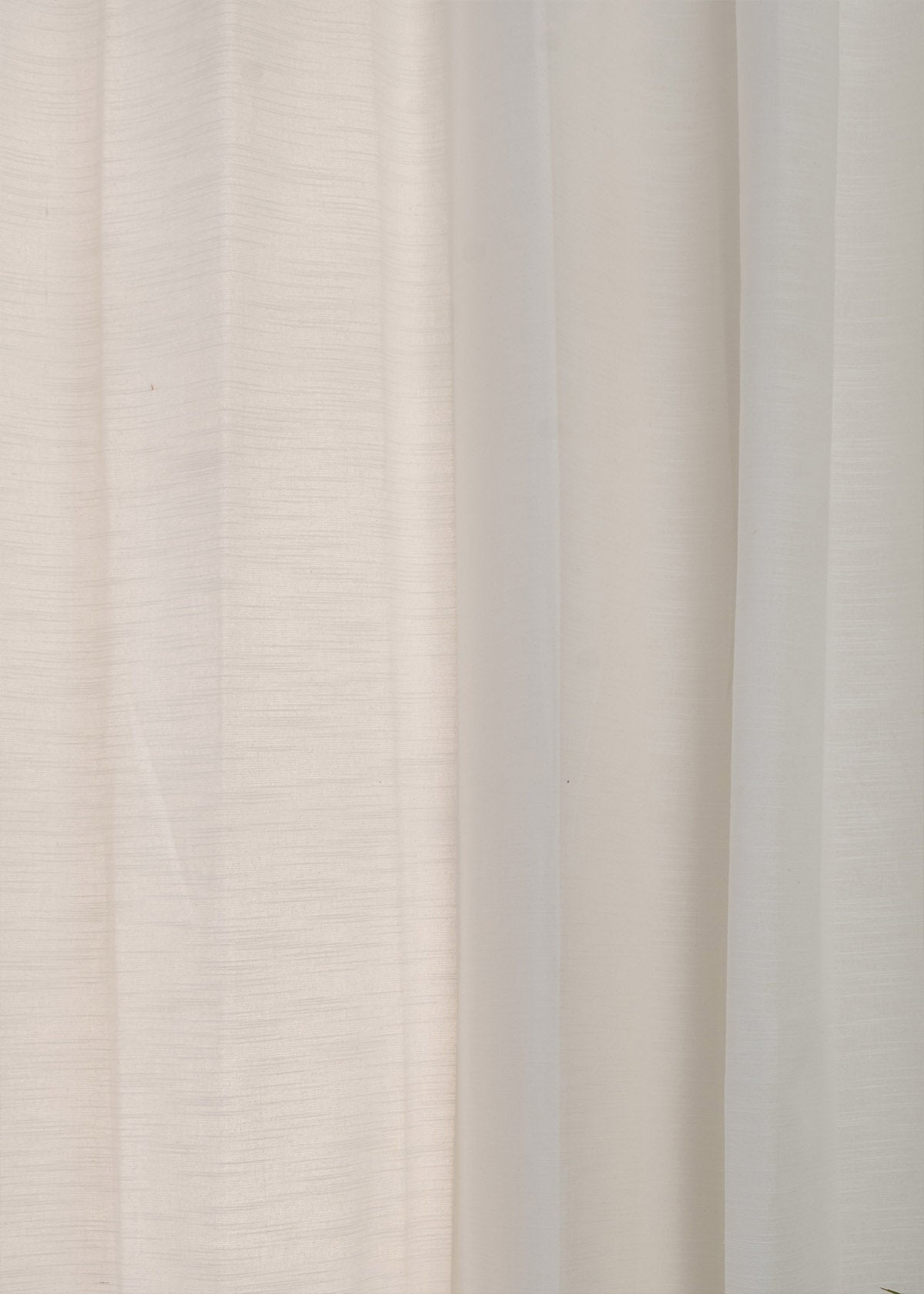 Solid Warm white 100% cotton plain curtain for bedroom - Room darkening